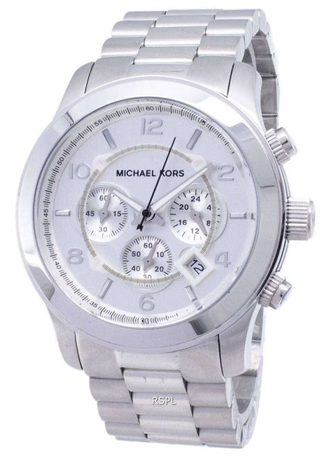 michael kors watches men silver light blue face|Michael Kors mk8086.